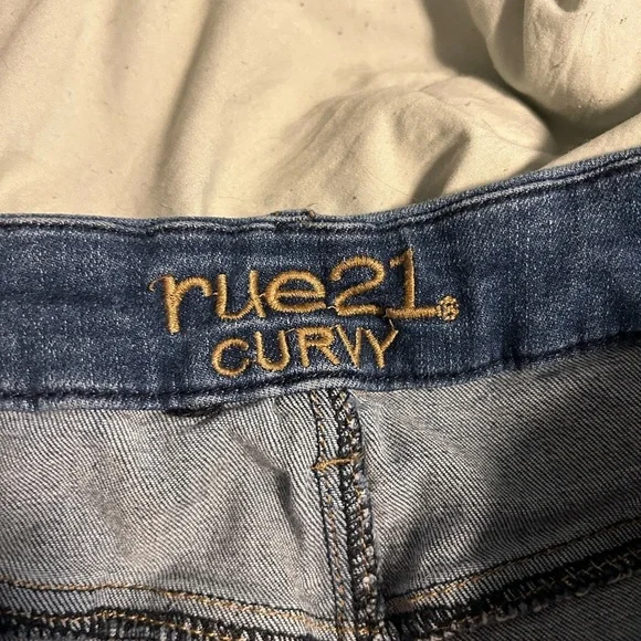 Rue21 Ripped Blue Jean Shorts - Picture 4 of 5